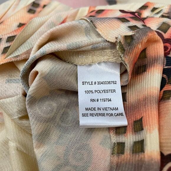 One World Sz Small Y2K Hippie Boho Fairy Sublimation Babydoll Tunic Top Mori Kei - Picture 8 of 12